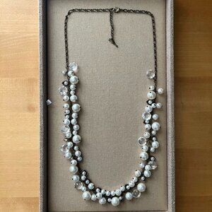 Pearl and Crystal Drops Long Necklace - Chloe + Isabel